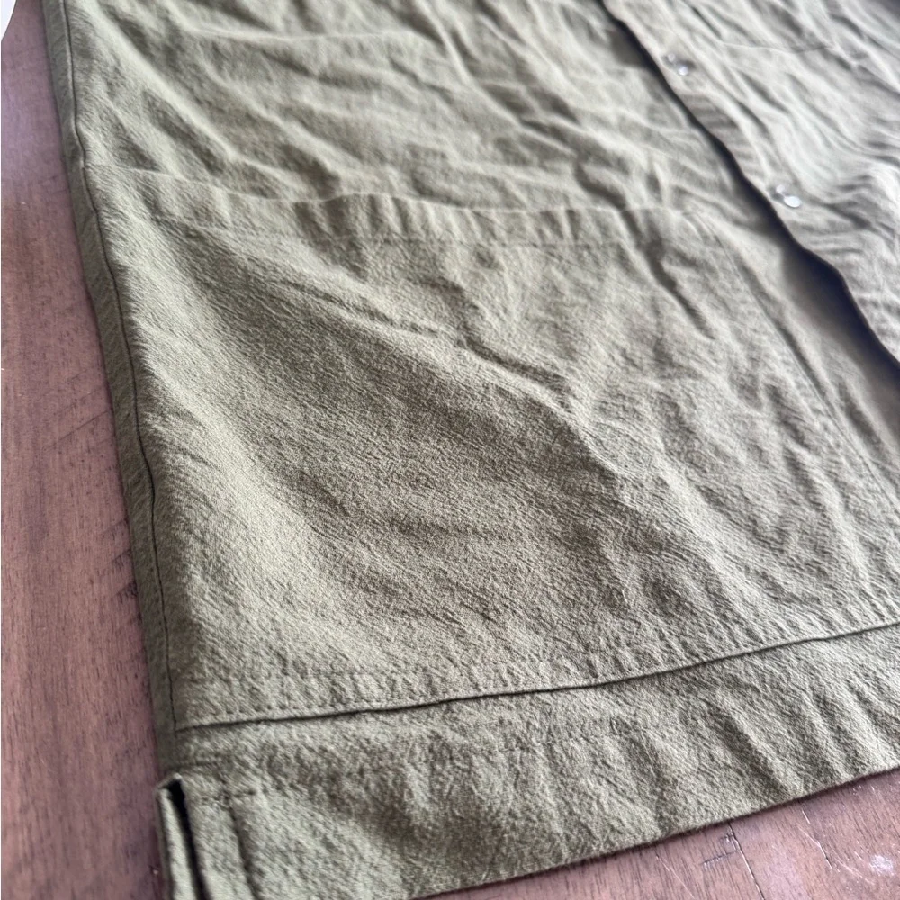 BDG Olive Green Casual Button Down Shirt 100%Cotton